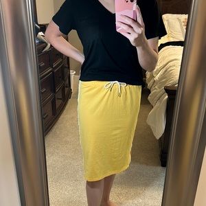 Yellow Athletic Knit Skirt